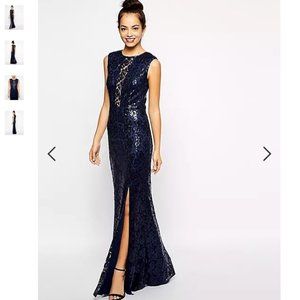 ASOS New Look Lace & Sequin Maxi Dress
